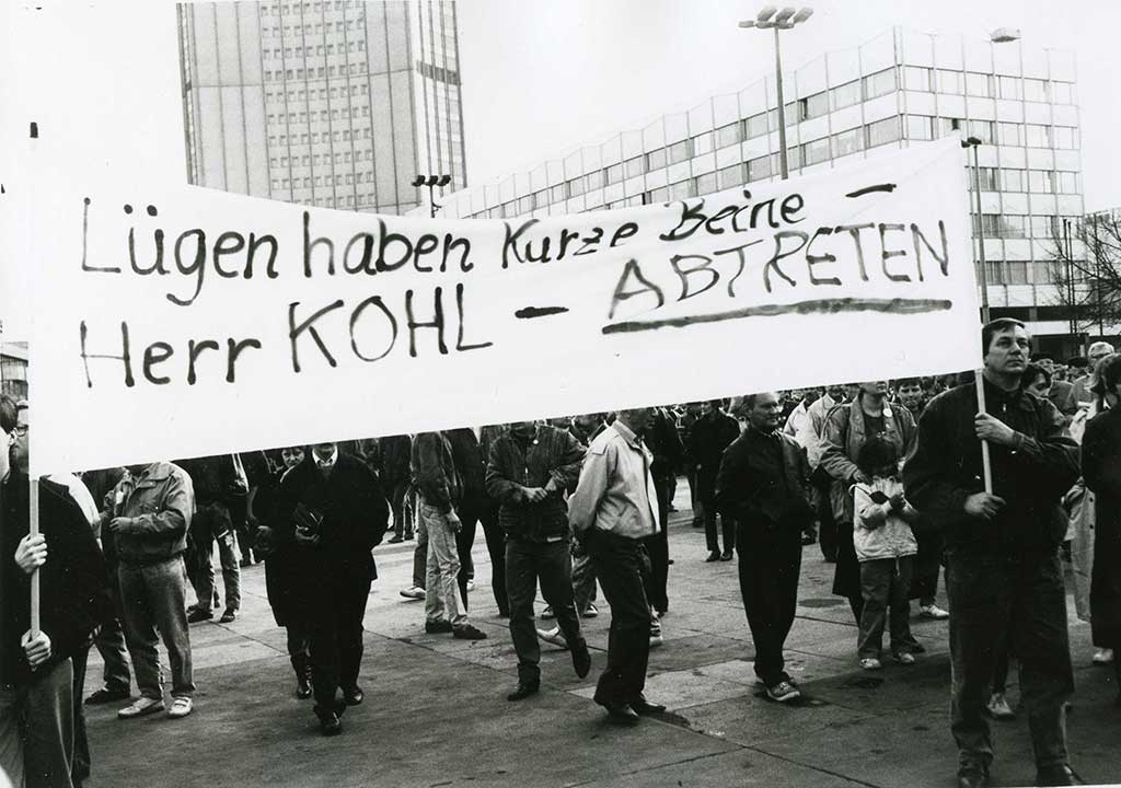 Montagsdemonstration Leipzig, 8.4.1991 | Quelle: ABL / B. Heinze